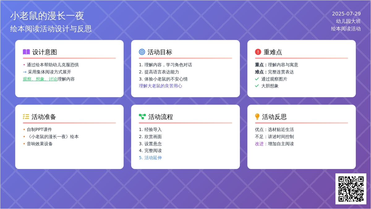 幼儿园大班绘本阅读活动《小老鼠的漫长一夜》下载