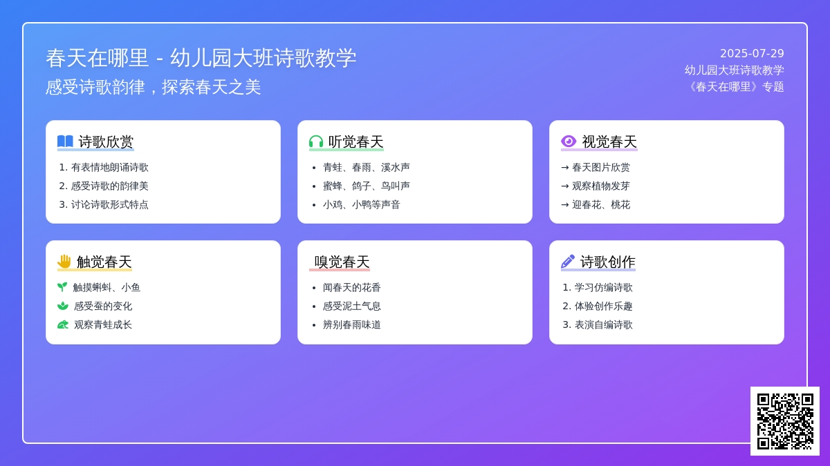 幼儿园大班诗歌《春天在哪里》