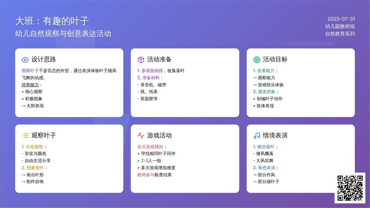 大班：有趣的叶子