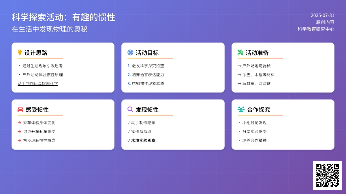 科学探索活动：有趣的惯性