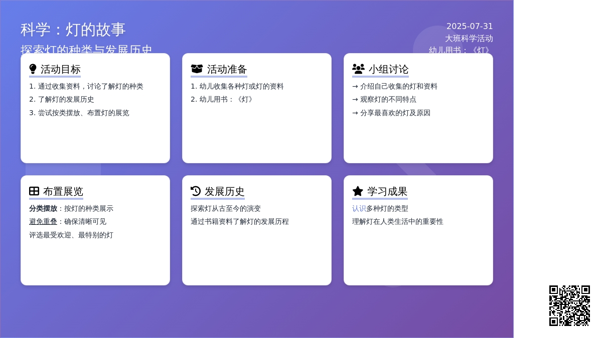 大班科学：灯的故事