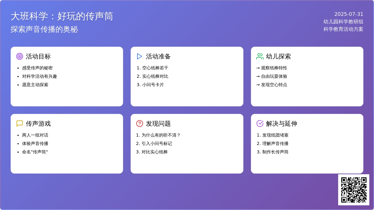 大班科学：好玩的传声筒
