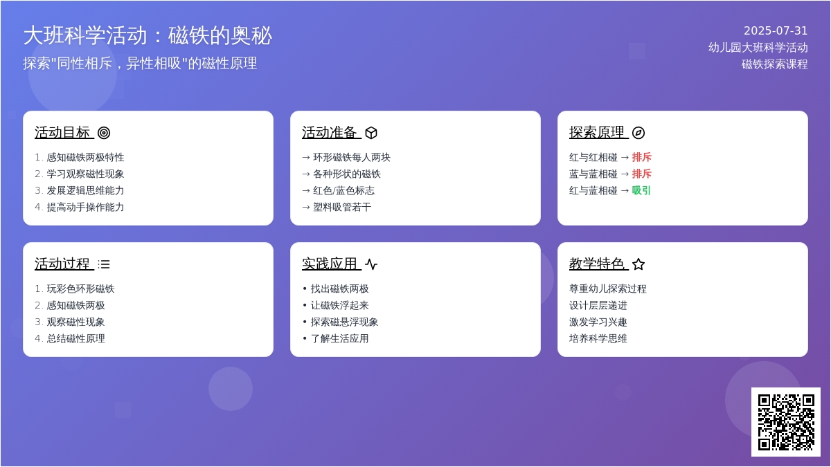 大班科学活动：磁铁的奥秘