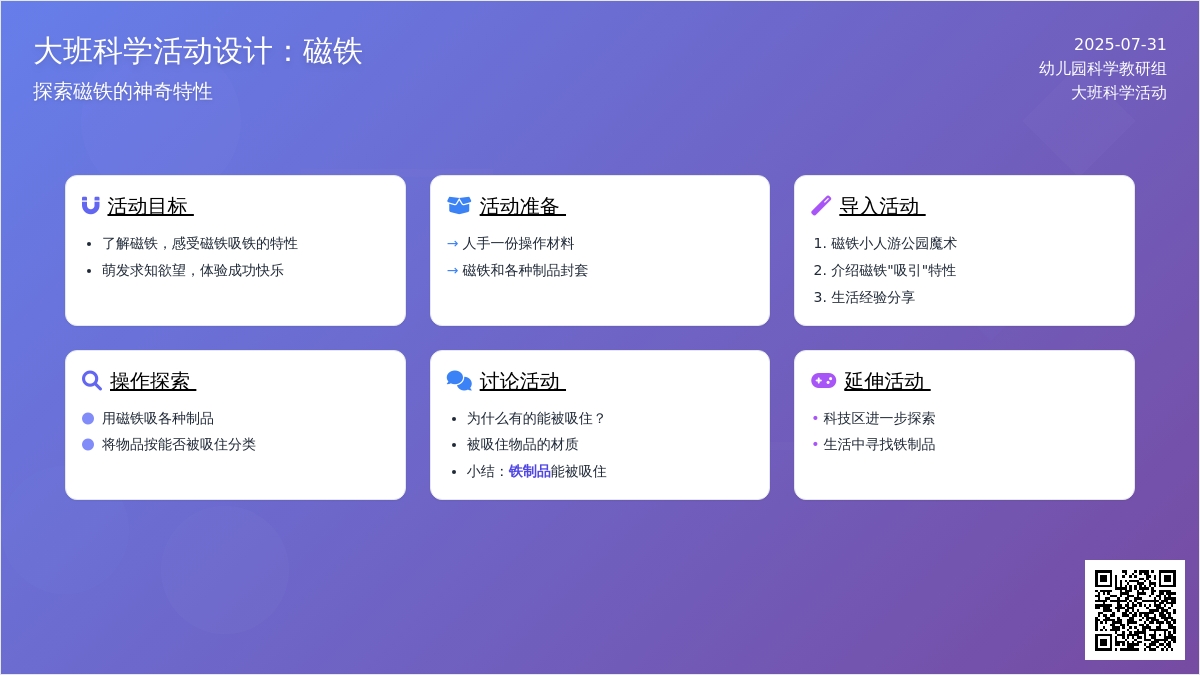 大班科学活动设计：磁铁