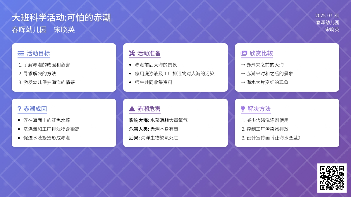 大班科学活动:可怕的赤潮