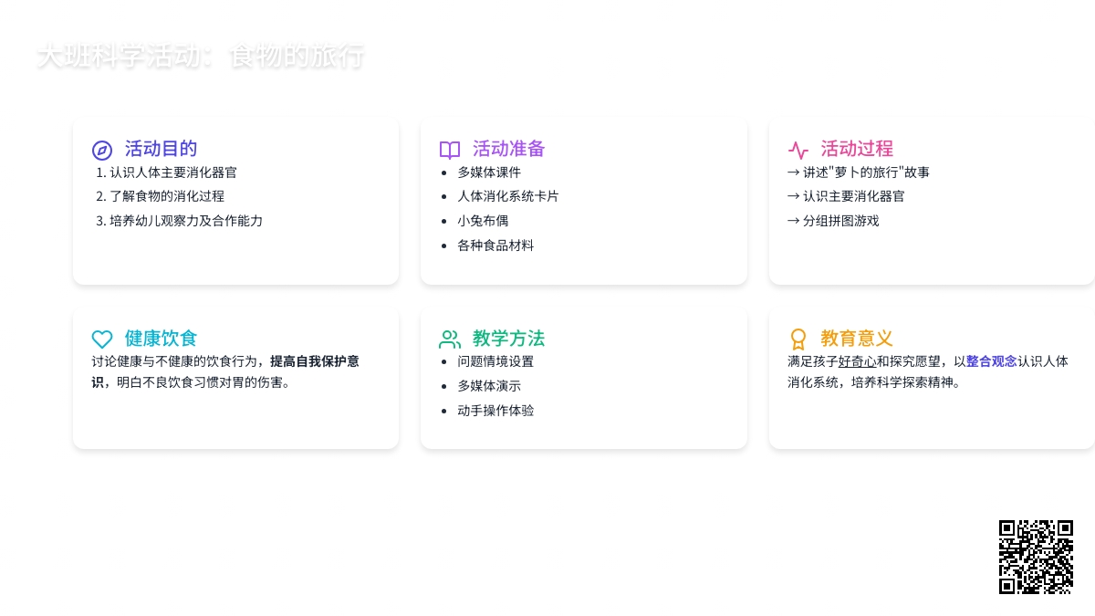 大班科学活动：食物的旅行