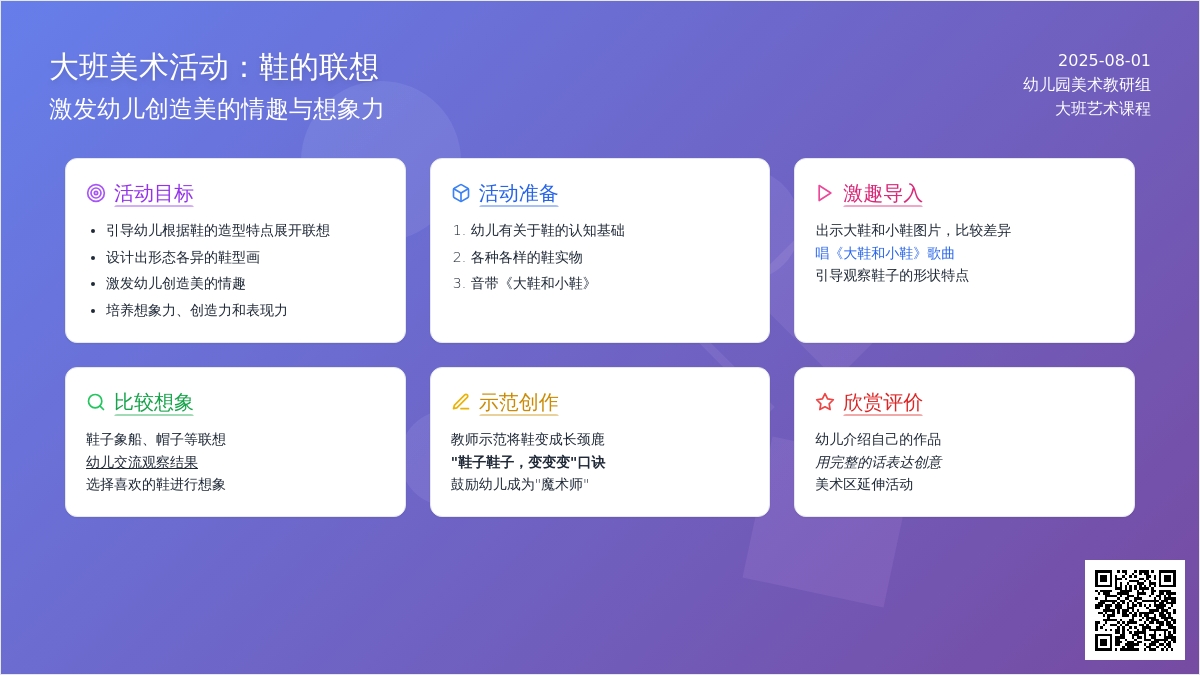 大班美术活动：鞋的联想