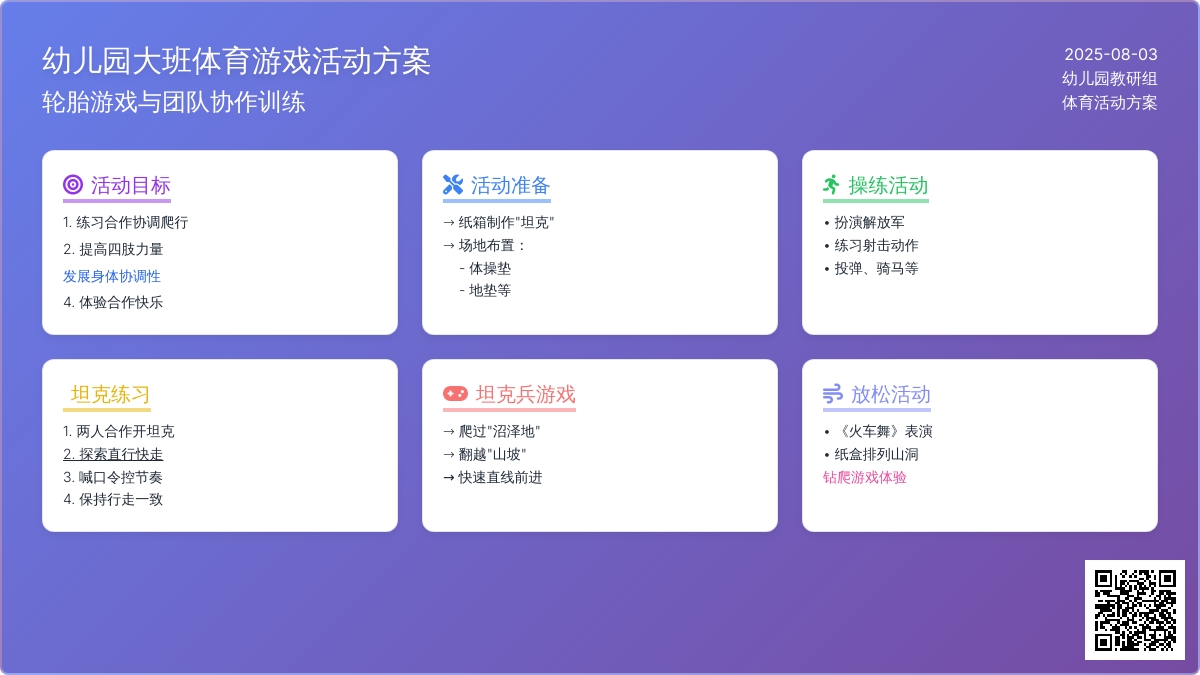 幼儿园大班体育游戏：轮胎游戏
