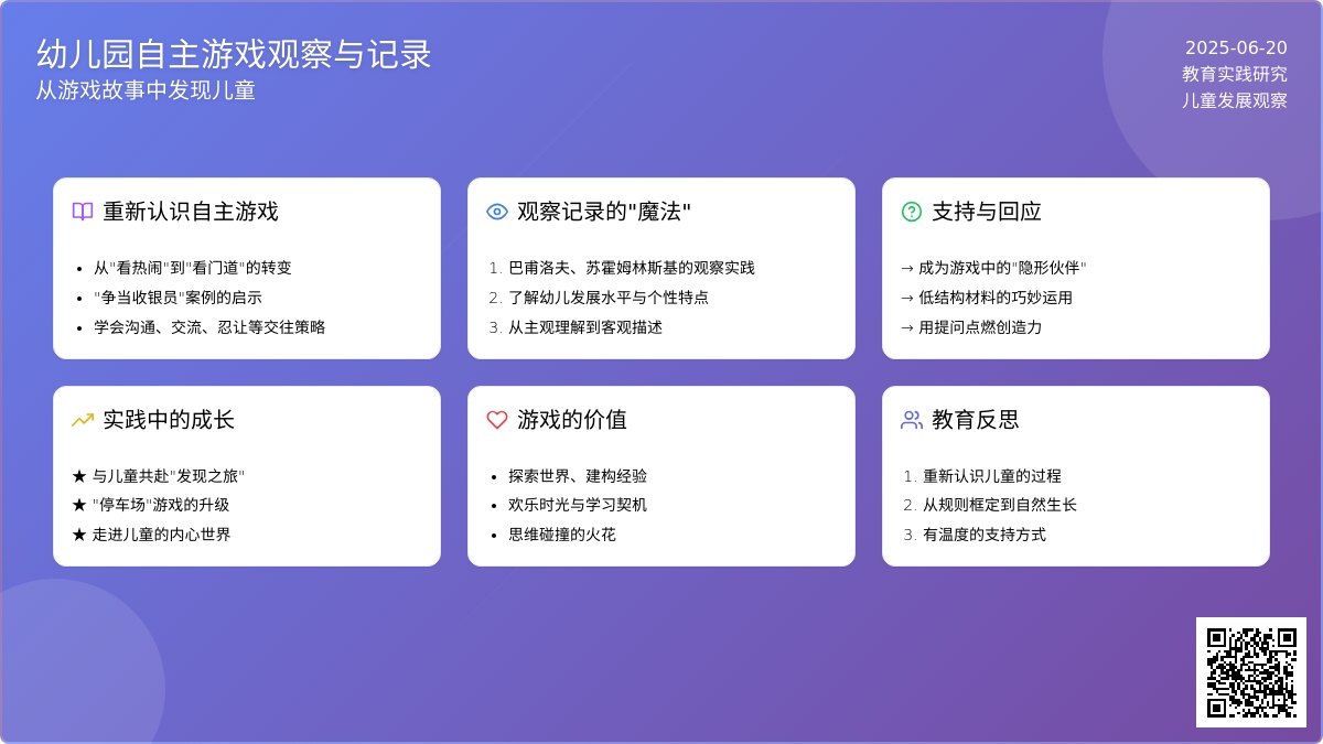 从游戏故事里读懂儿童——《幼儿园自主游戏观察与记录：从游戏故事中发现儿童》有感