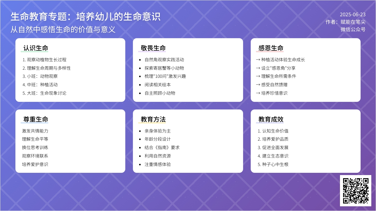 自然课程中渗透生命教育的实践探索——以自然为镜，唤醒幼儿的生命觉知