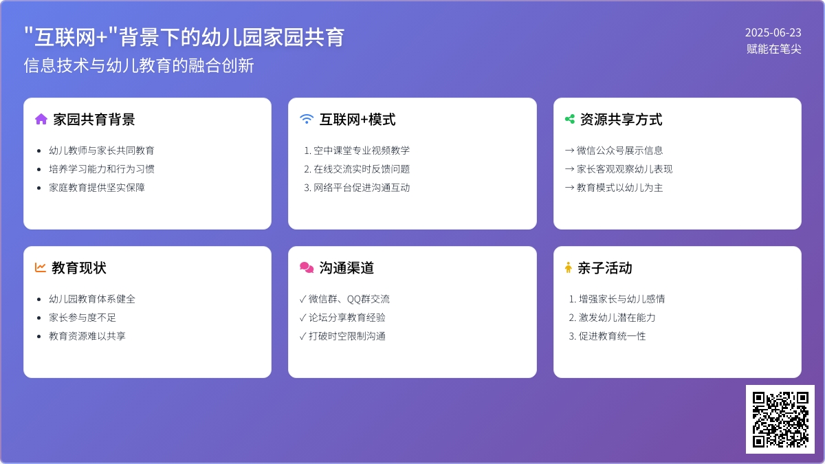 共评，共识，共育——“互联网+”背景下的幼儿园家园共育策略