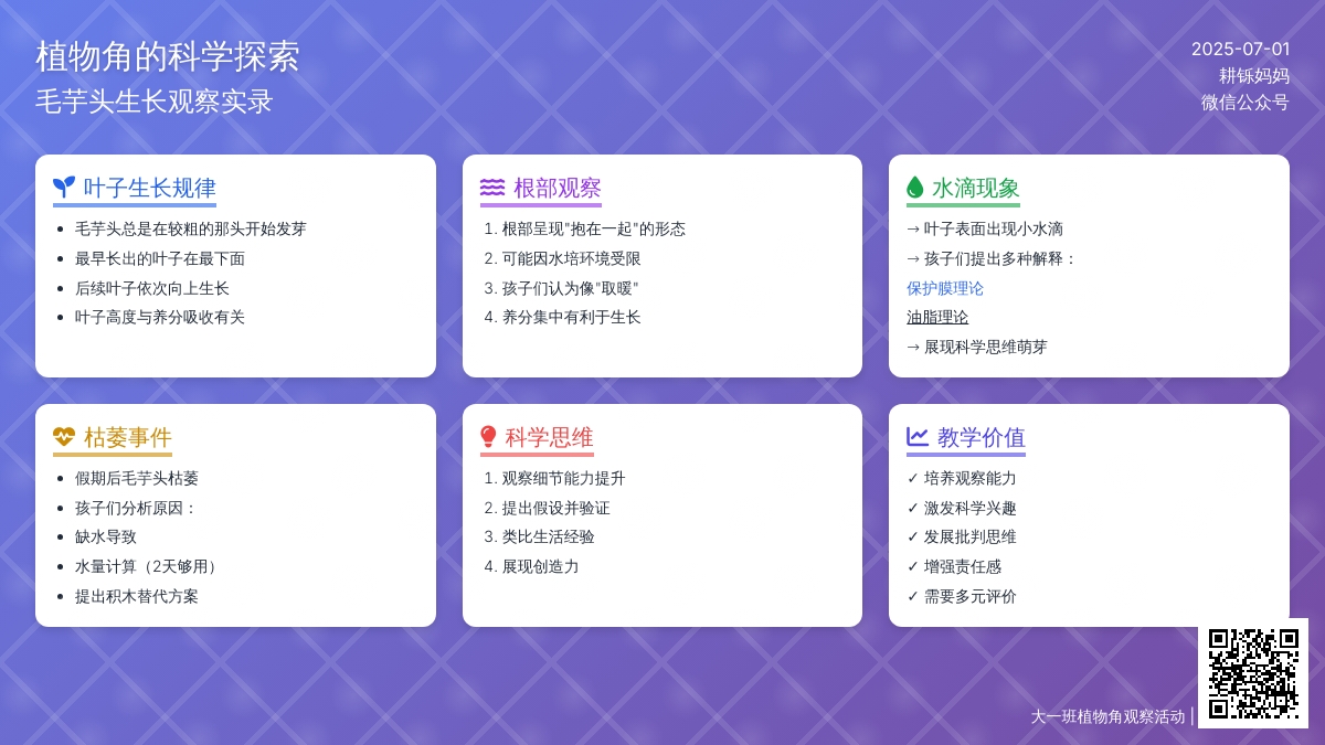 生成活动|植物角——关于毛芋头的讨论（二）