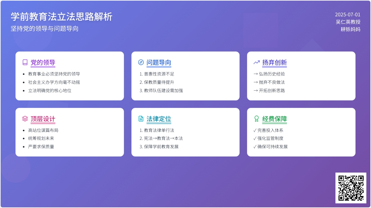 《学前教育法》宣讲（2总体思路）