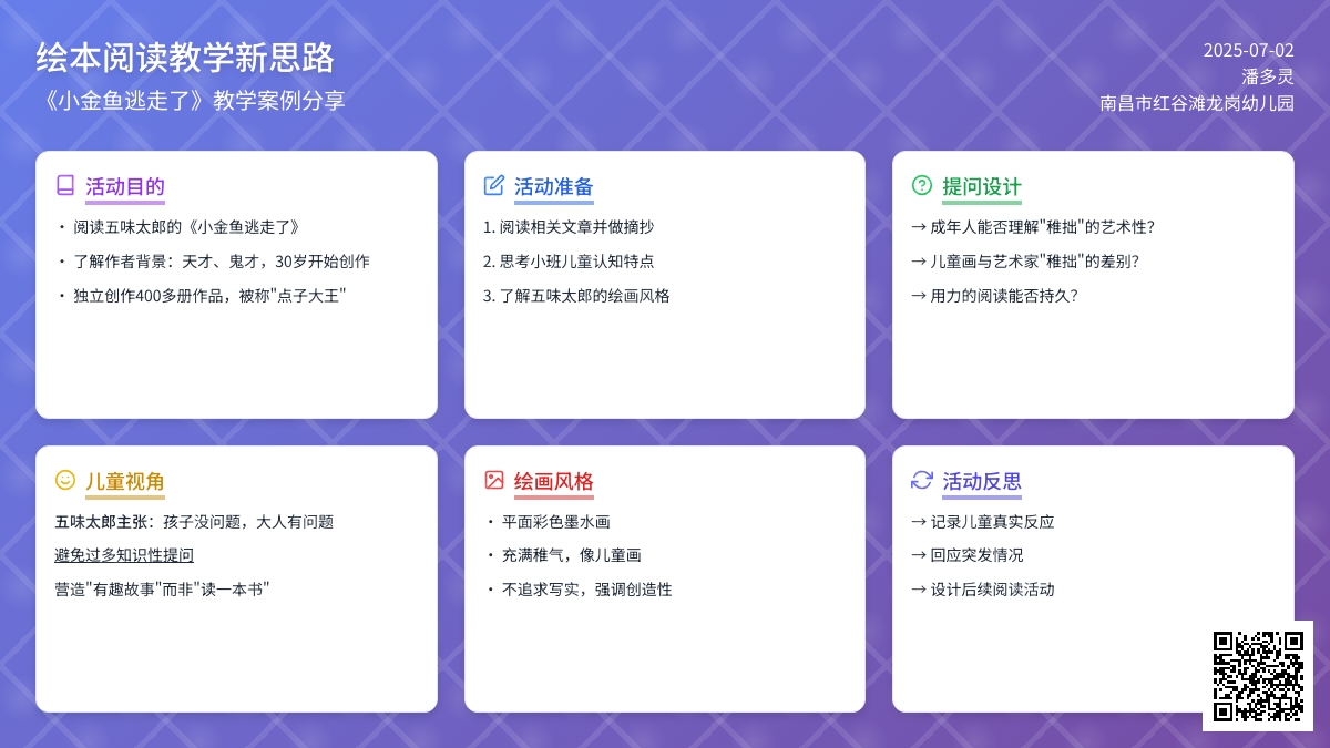 《小金鱼逃走了》阅读研讨（一）绘本阅读与绘本教学之辩