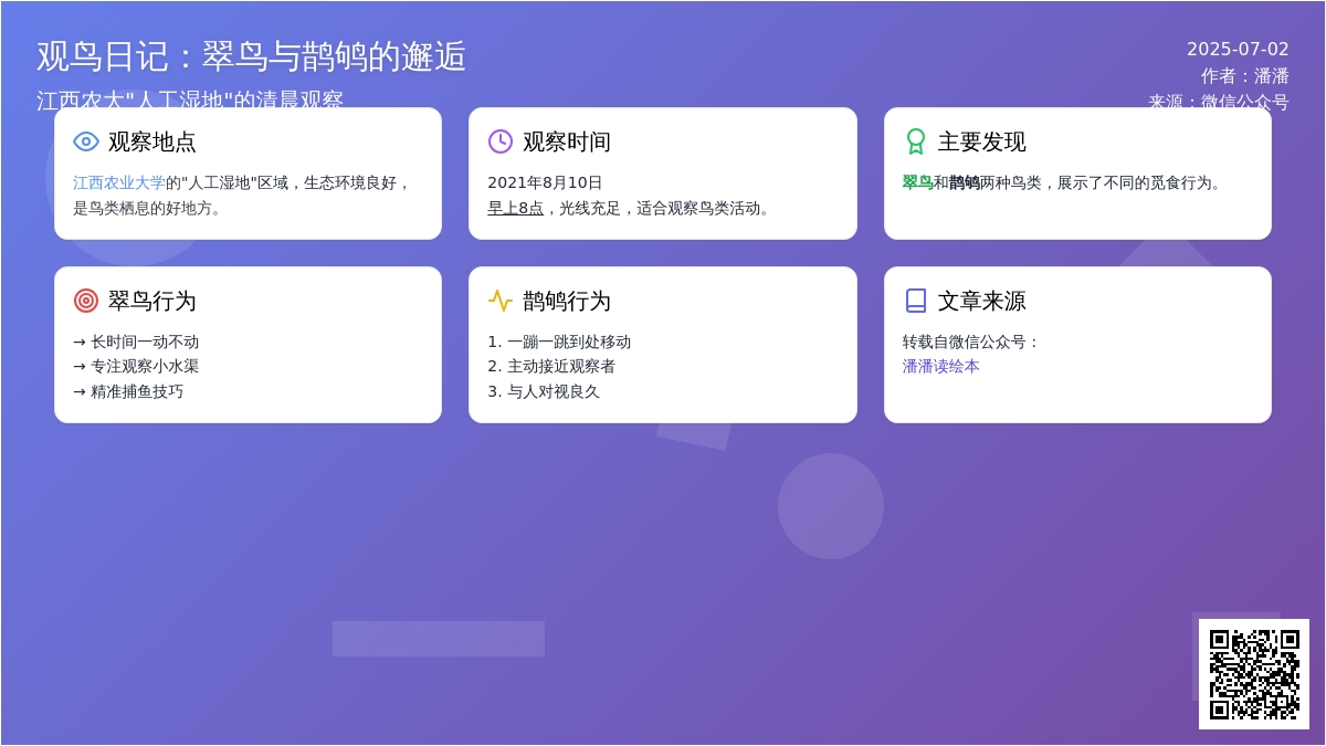 一动不动的翠鸟与蹦蹦跳跳的鹊鸲