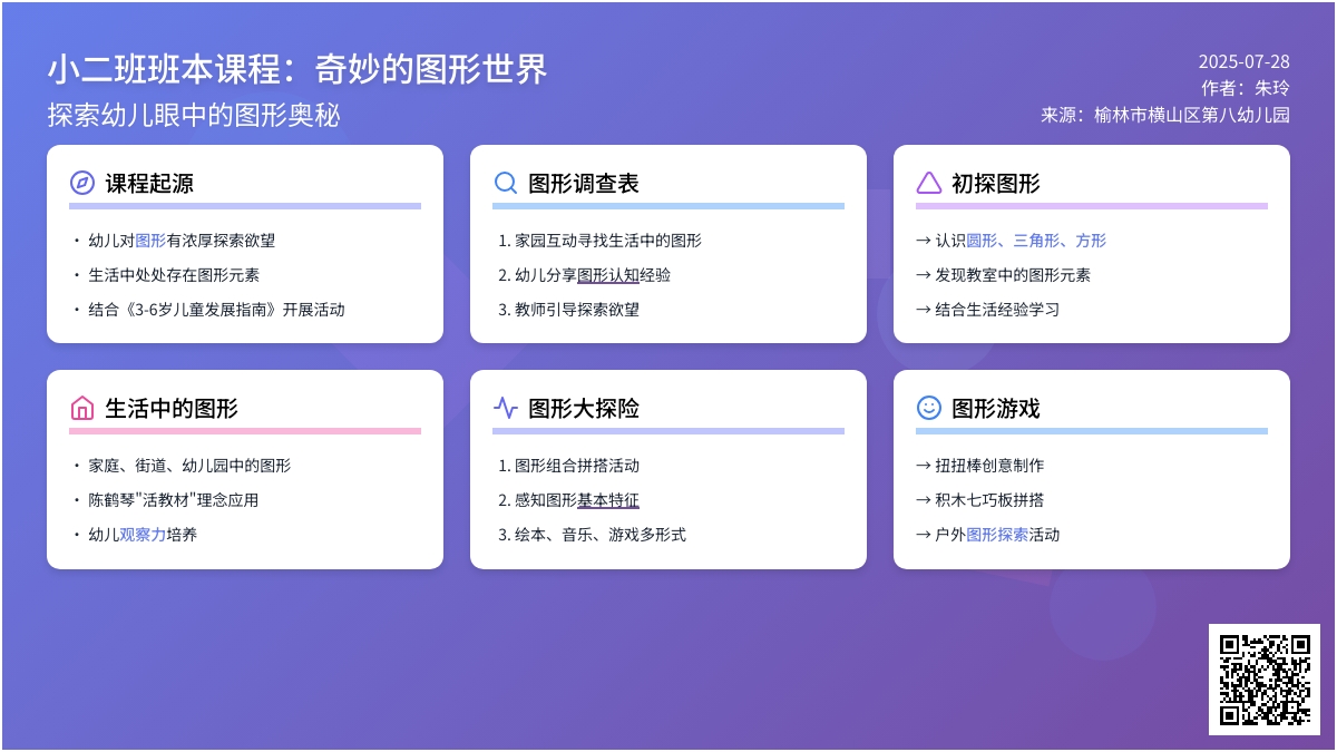 【党建+班本课程】奇妙的图形——横山区第八幼儿园小二班班本课程