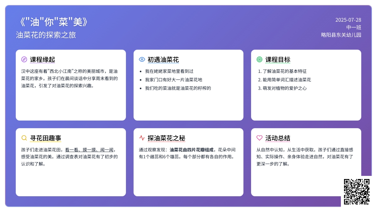 【班本课程】略阳县东关幼儿园中一班班本课程——《“油”你“菜”美》