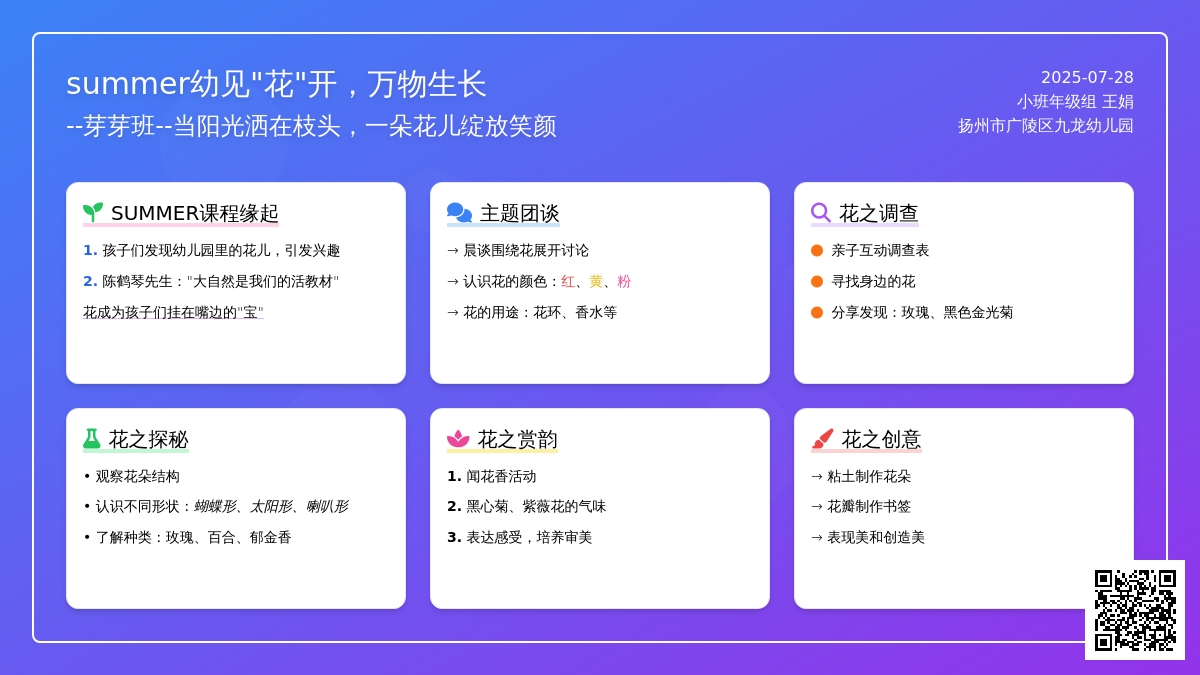 幼见“花”开  万物生长——班本课程《幼见“花”开》