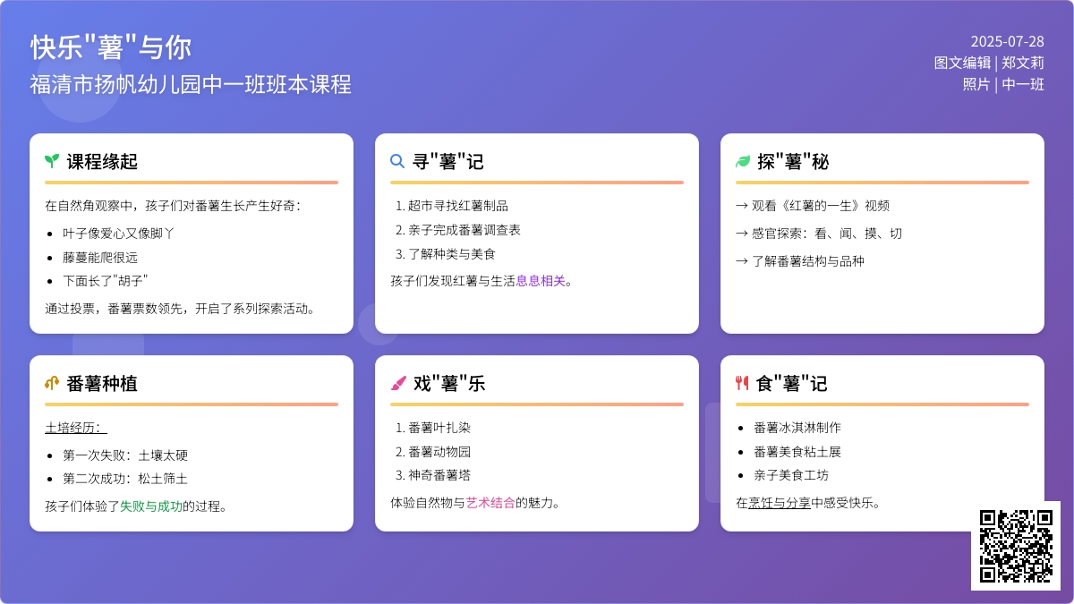 【课题活动】快乐“薯”与你——福清市扬帆幼儿园中一班班本课程