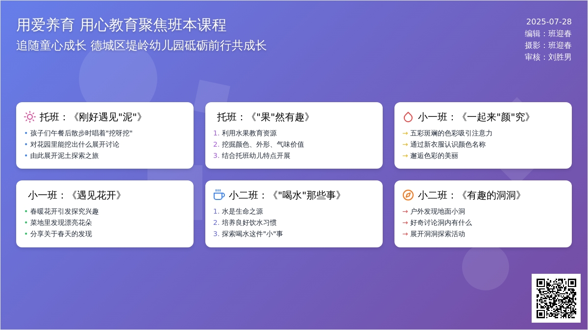 【财信 堤岭】    聚焦班本课程，追随童心成长——德城区堤岭幼儿园班本课程成果展示