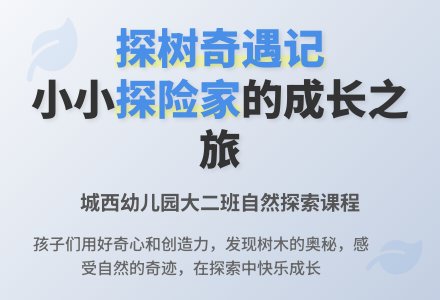 【城西·班本课程】大二班“探树奇遇记”：一场关于自然与成长的奇妙探索-幼师课件网