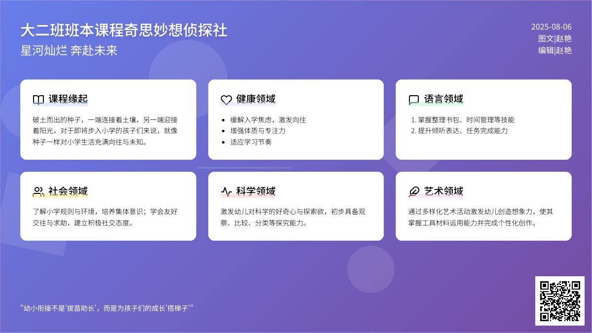 【自主课程—班本课程】奇思妙想侦探社——城幼（椒园园区）大二班幼儿课程故事