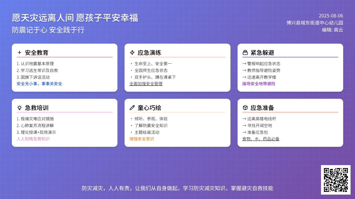 【悦·自然—自然校园】防震记于心 安全践于行——博兴县城东街道中心幼儿园“5·12”防震减灾主题教育活动