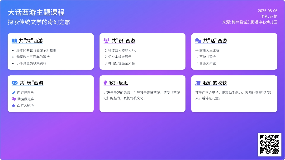 【自主课程—班本课程】大话西游—城幼（椒园园区）中二班幼儿课程故事