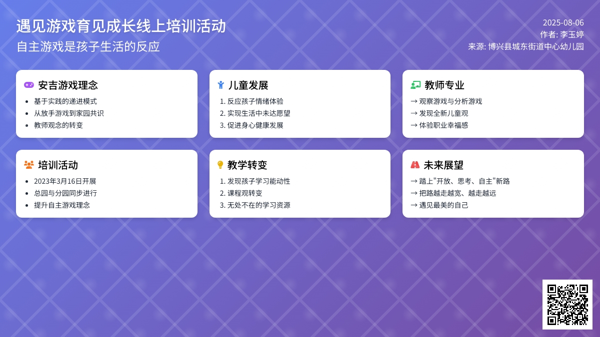 遇见游戏 育见成长——博兴县城东街道中心幼儿园开展线上培训活动