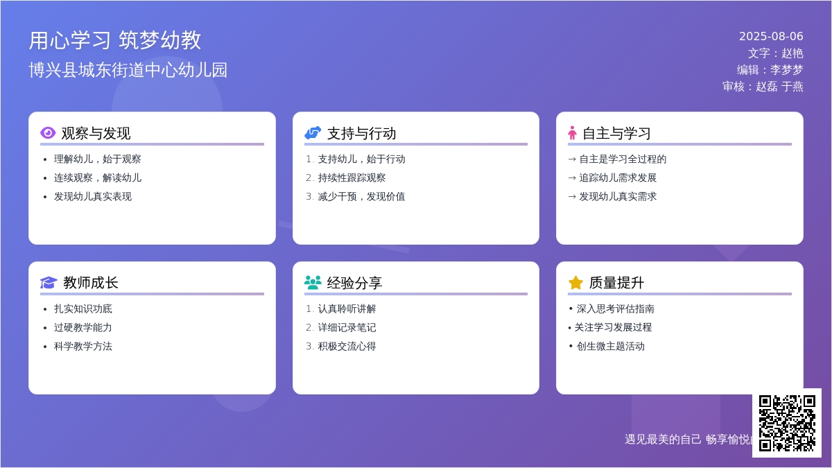 “用心学习 筑梦幼教”—博兴县城东街道中心幼儿园开展“基于连续观察的课程创生”线上培训活动
