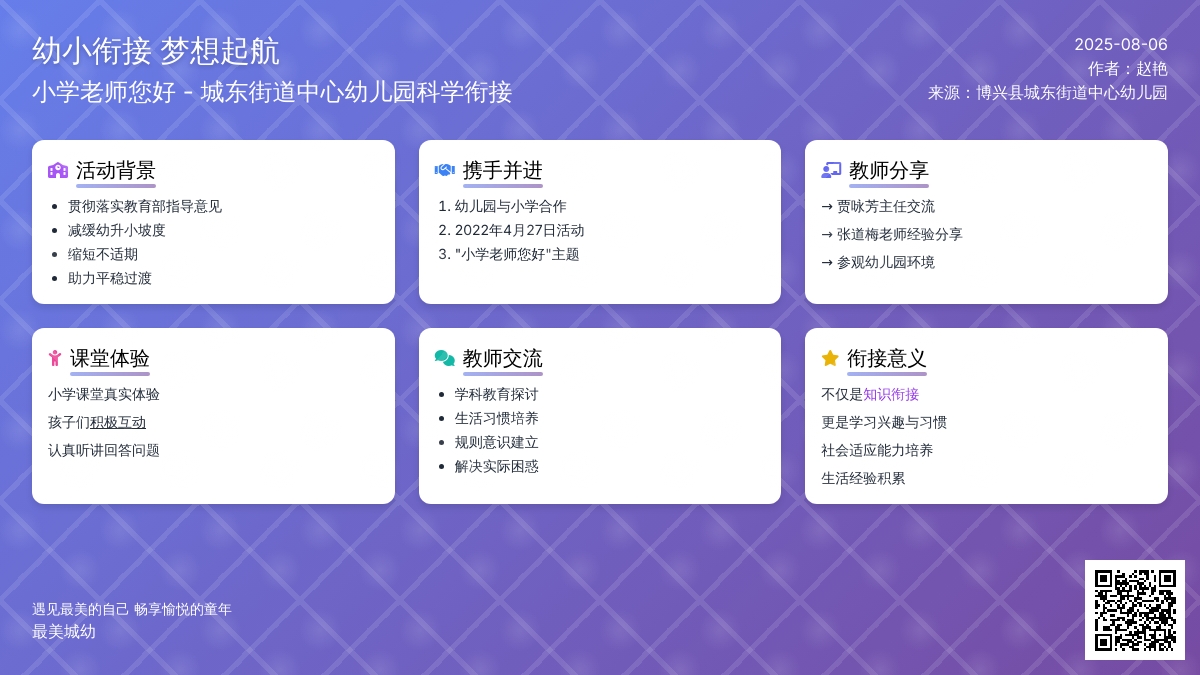 幼小衔接 梦想起航——博兴县城东街道中心幼儿园科学幼小衔接系列活动之一——“小学老师您好”