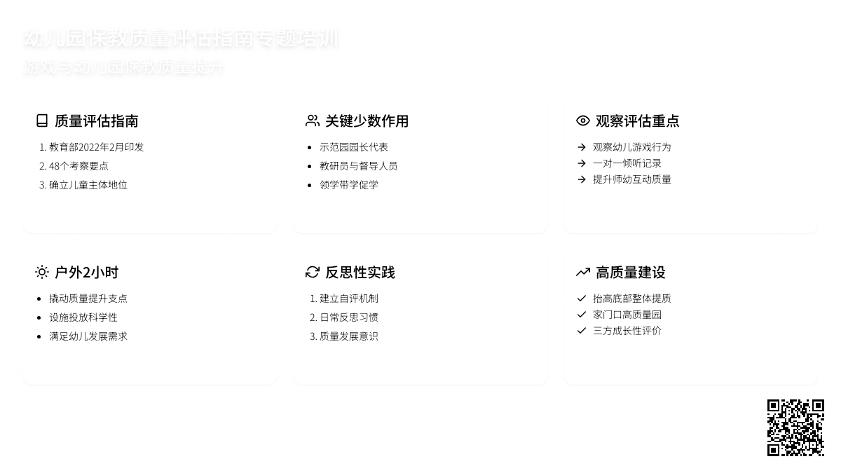 且学且思，研而不止｜上海开展“读《幼儿园保教质量评估指南》——兼谈游戏与幼儿园保教质量提升”专题培训