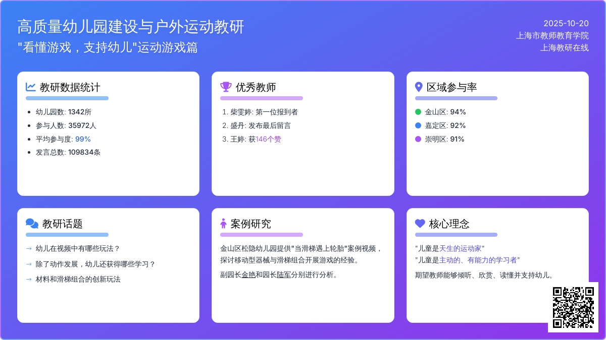 当滑梯遇上轮胎——记2023年11月上海市学前教育网络教研
